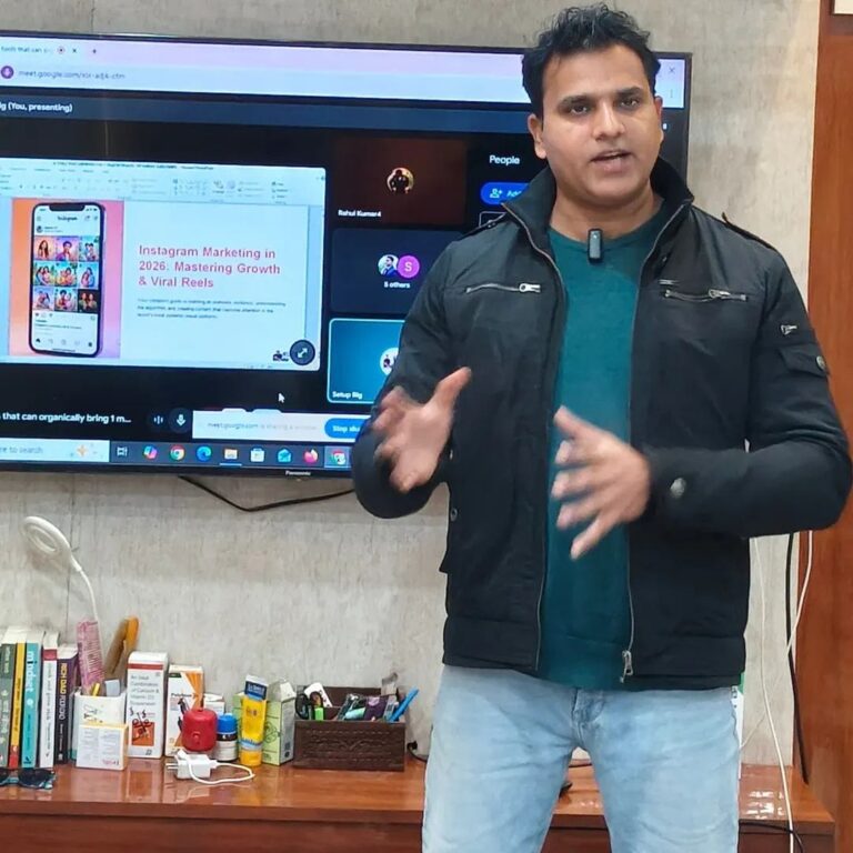 webinar on Instagram Marketing taken by Amit yadav Founder of Setupbig AI Marketing academy