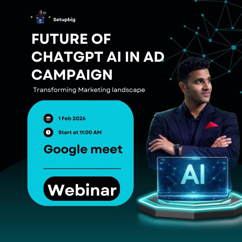 webinar on AI Tools taken by Amit yadav Founder of Setupbig AI Marketing academy