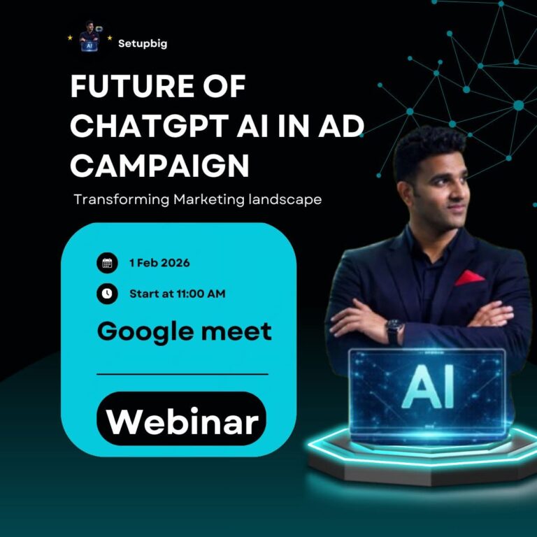 webinar on AI Tools taken by Amit yadav Founder of Setupbig AI Marketing academy