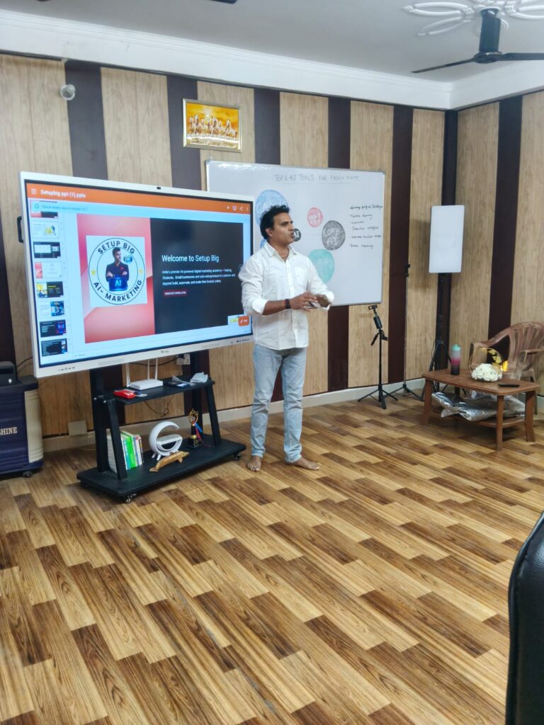 Setupbig AI marketing webinar for students